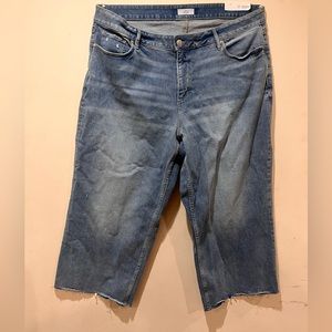 Loft High Waist Wide Leg Crop